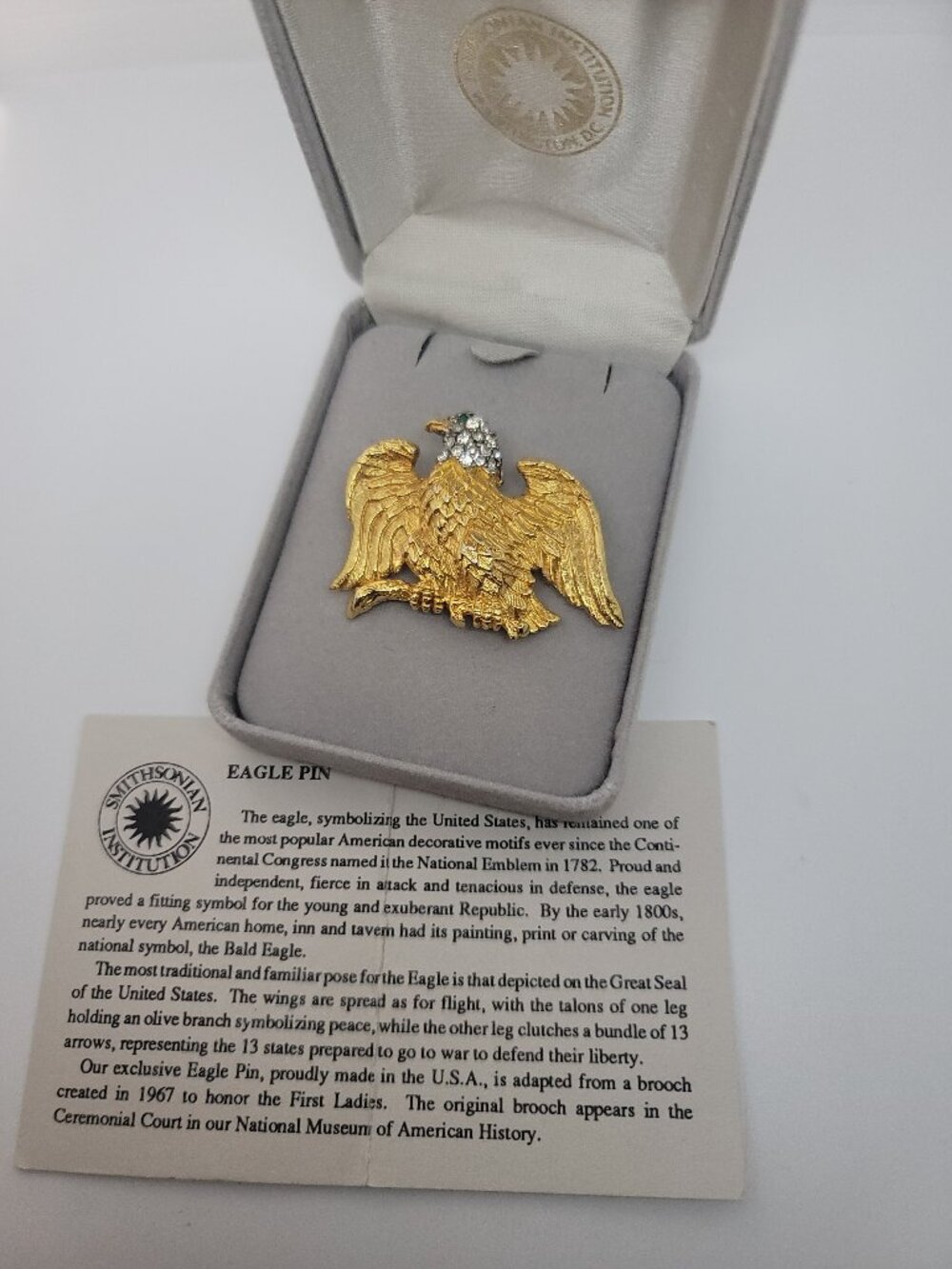 Smithsonian "First Ladies Eagle Pin"